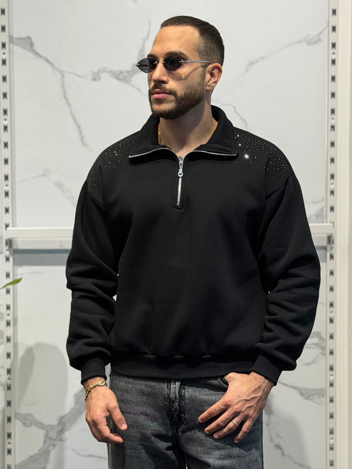 Felpa Crystal Zip