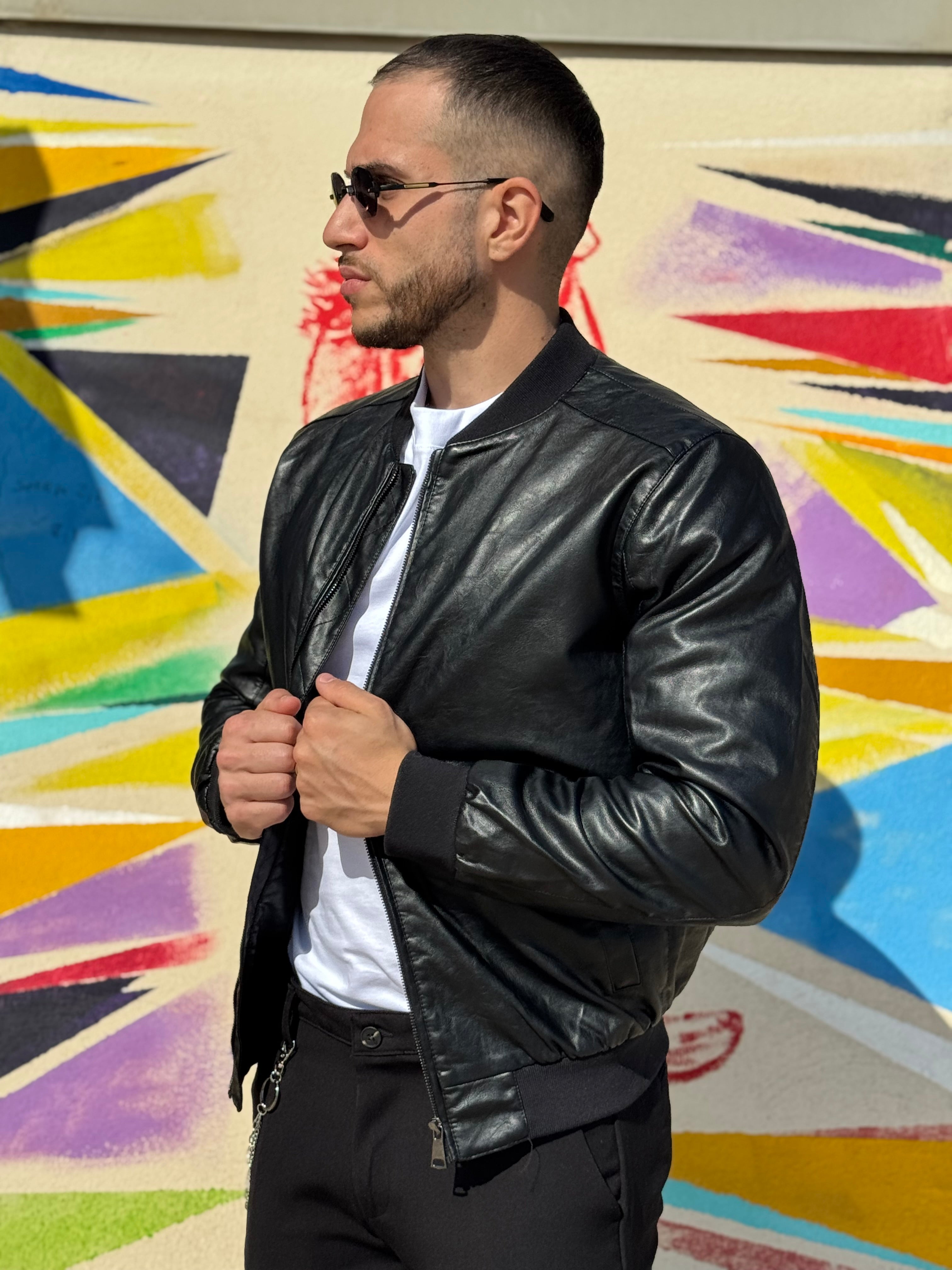 Giubbotto In Ecopelle