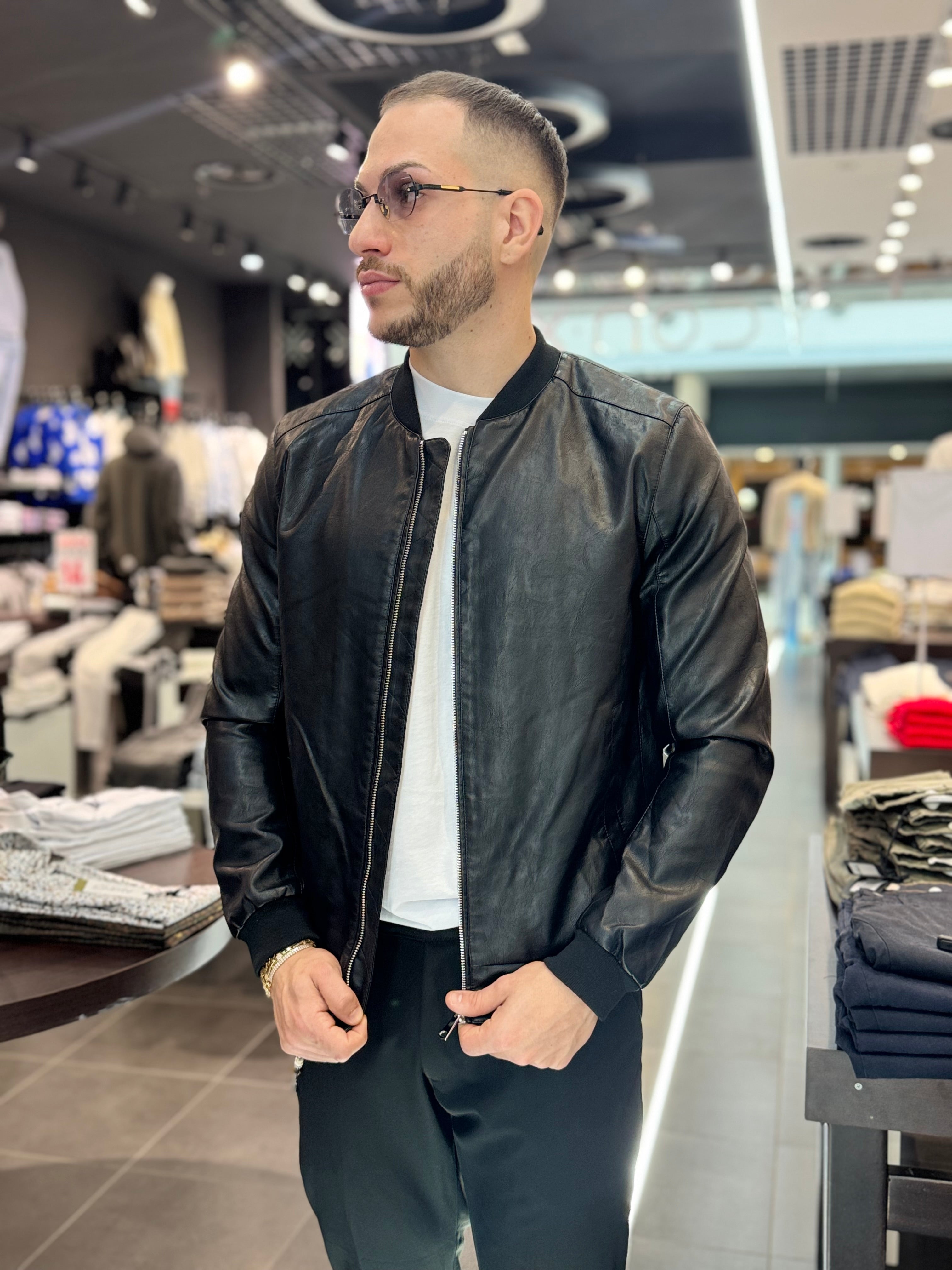 Giubbotto In Ecopelle