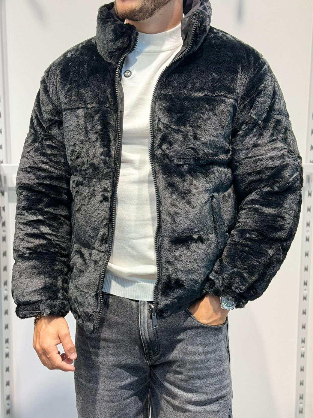 Bomber Pelliccia Reversibile