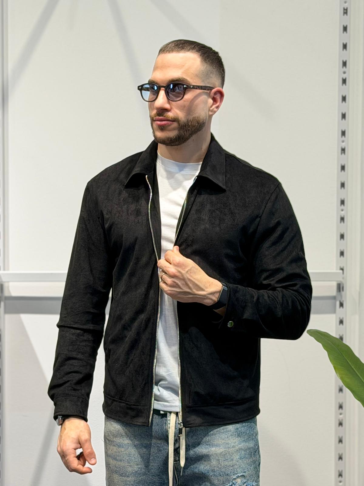 Giubbotto Urban Eco-Camoscio Con Colletto