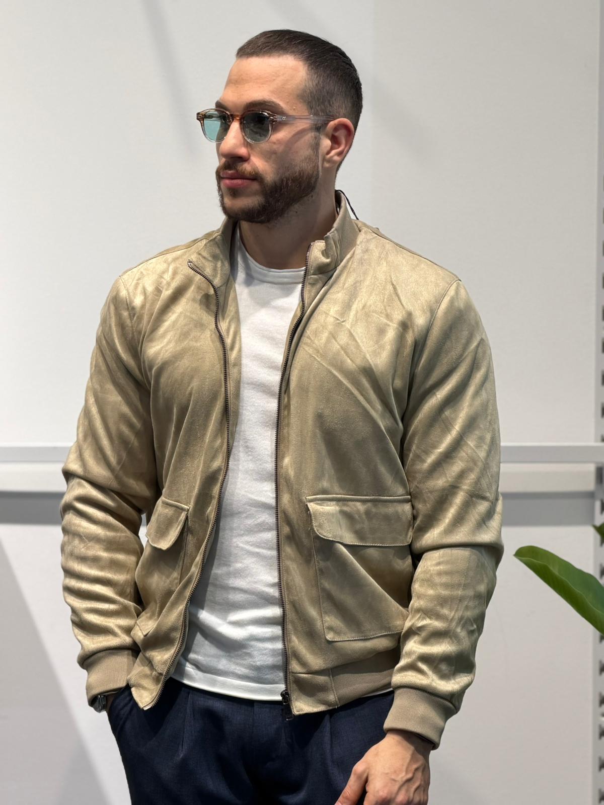 Giubbotto Sable in Eco-Camoscio