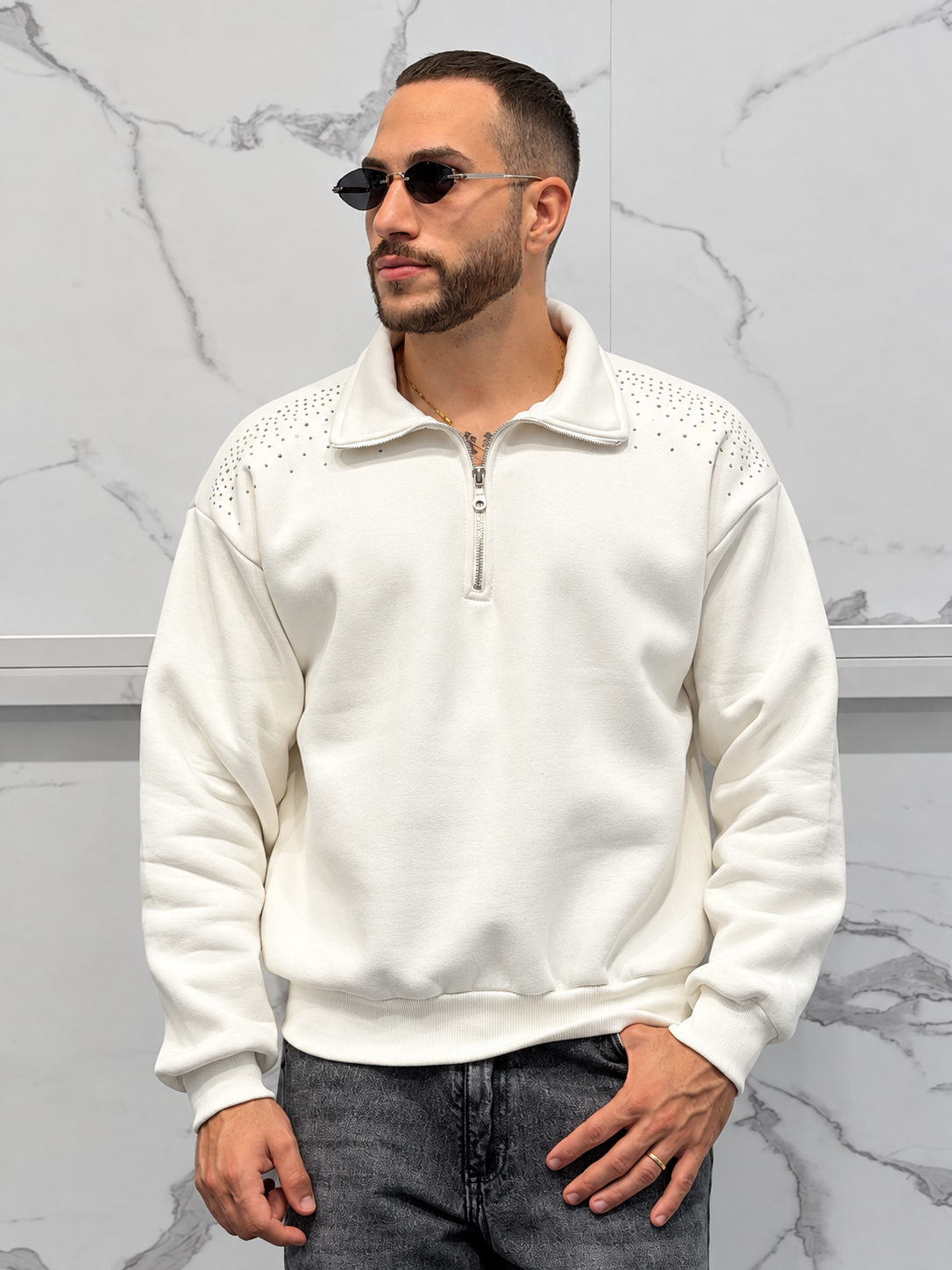 Felpa Crystal Zip