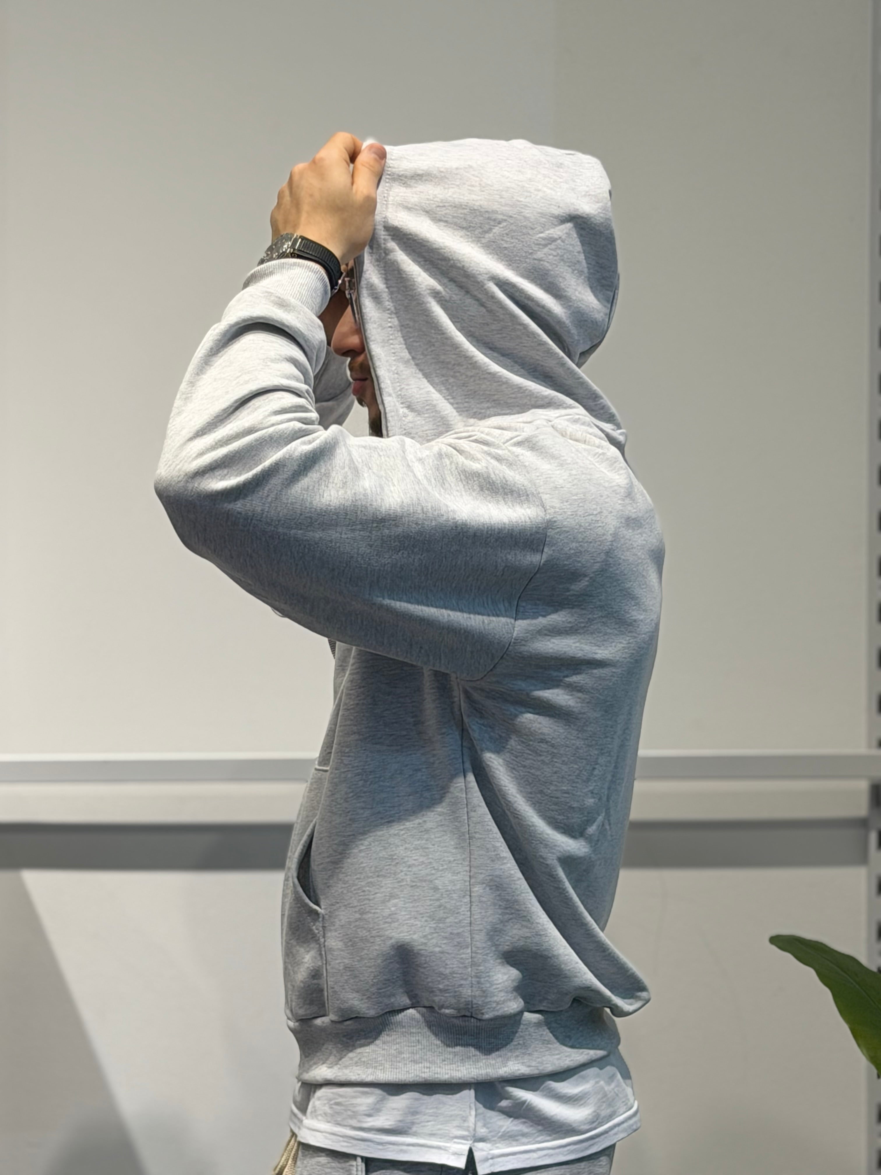 Felpa Basic con Zip Primaverile