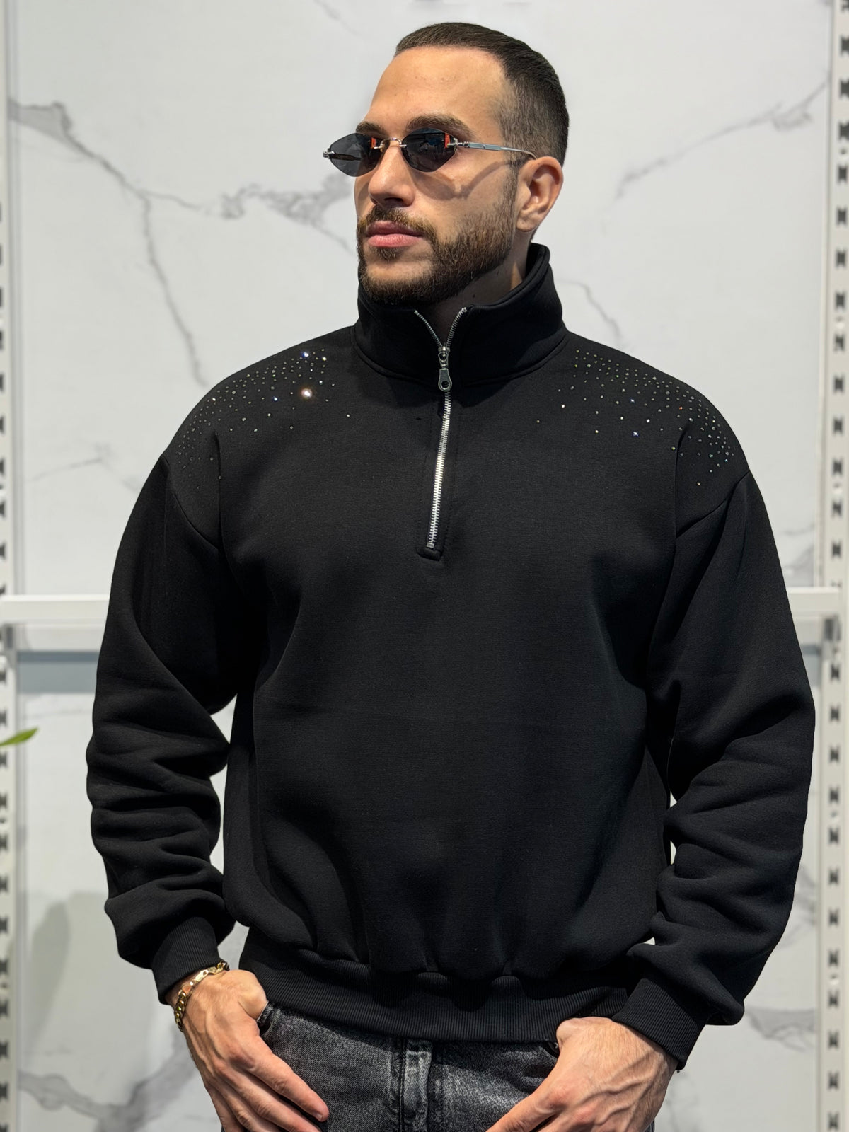 Felpa Crystal Zip
