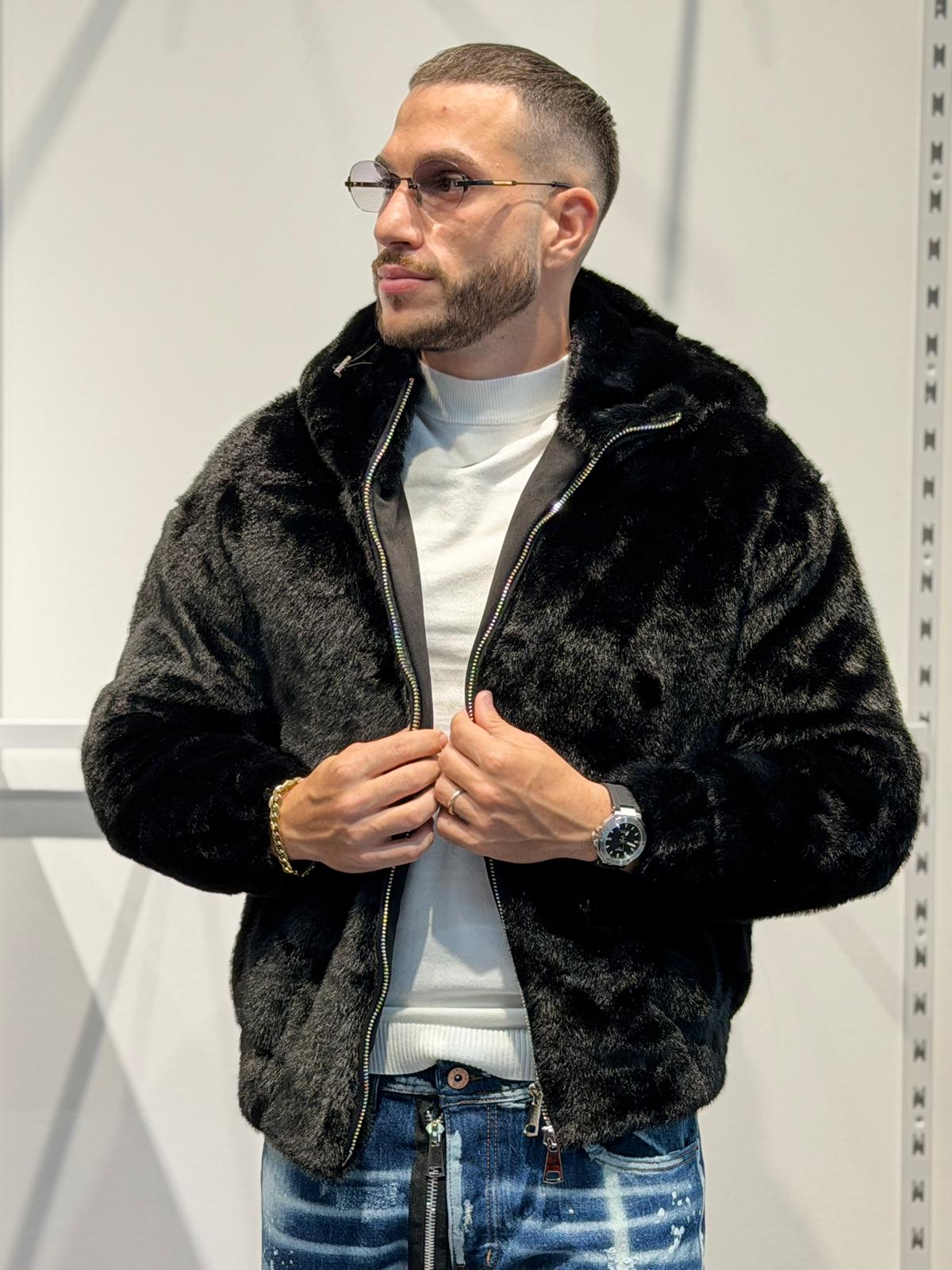 Pelliccia Con Cappuccio