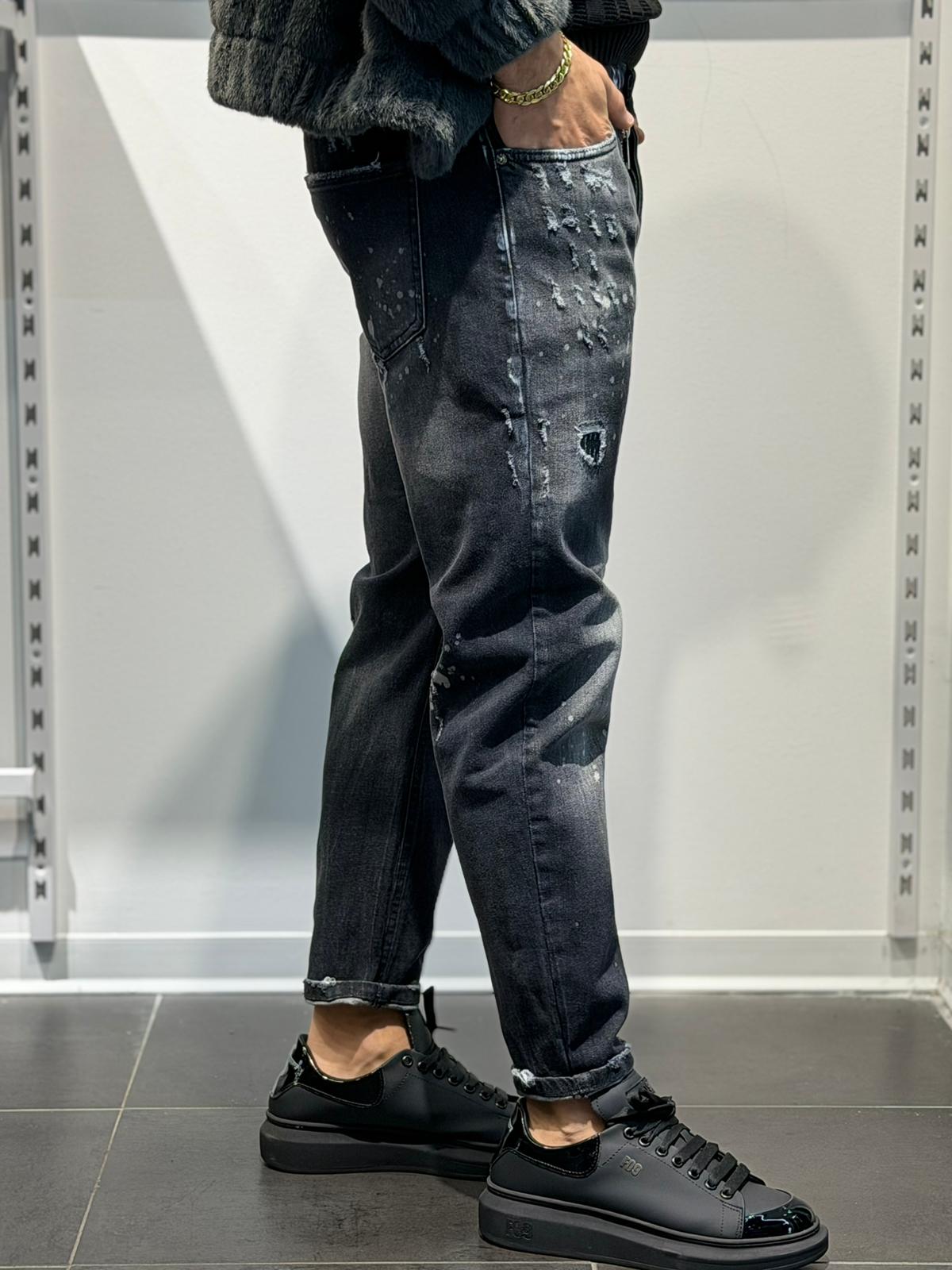 Jeans Cianotic DSQ Zip Black