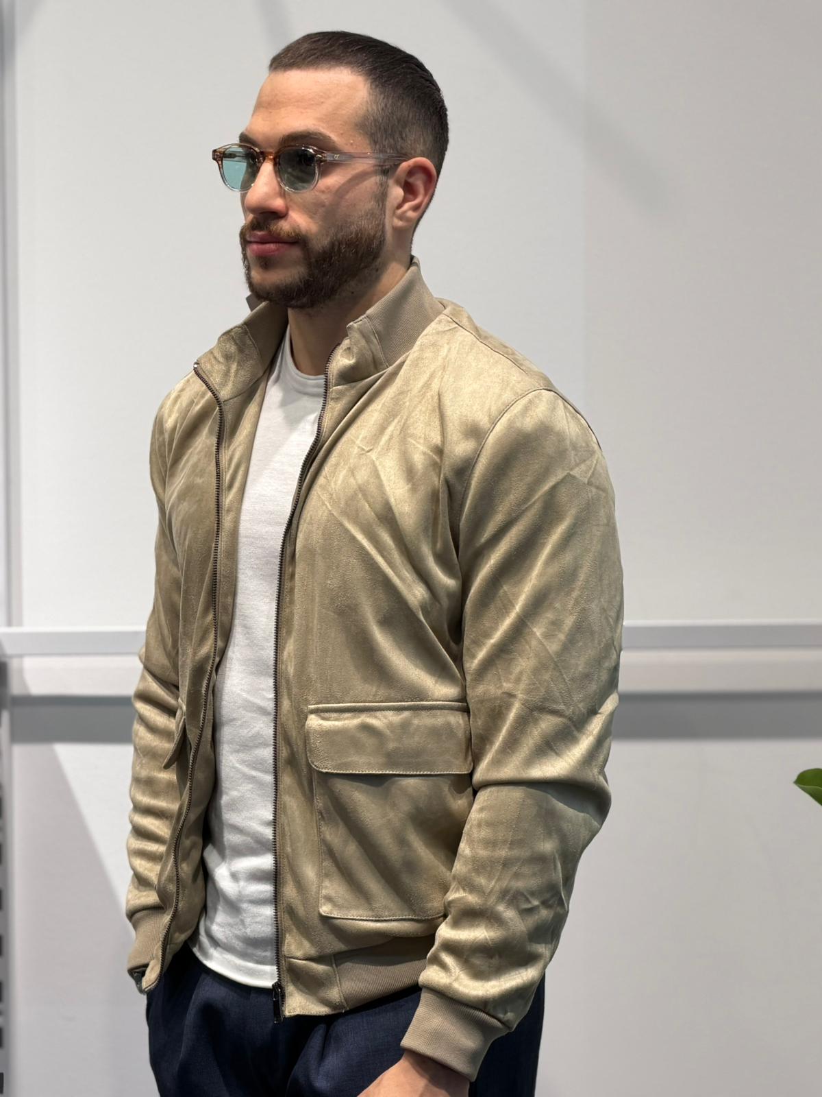 Giubbotto Sable in Eco-Camoscio